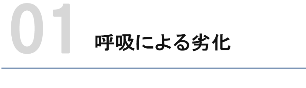 呼吸による劣化