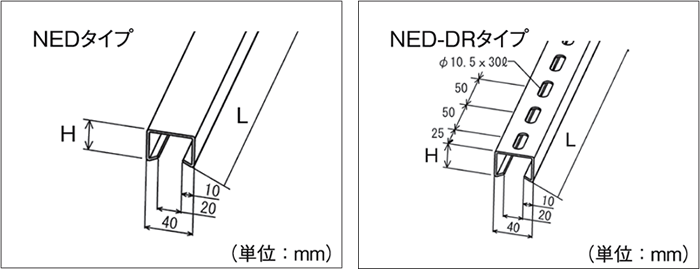 仕様　NEDタイプ・NED-DRタイプ